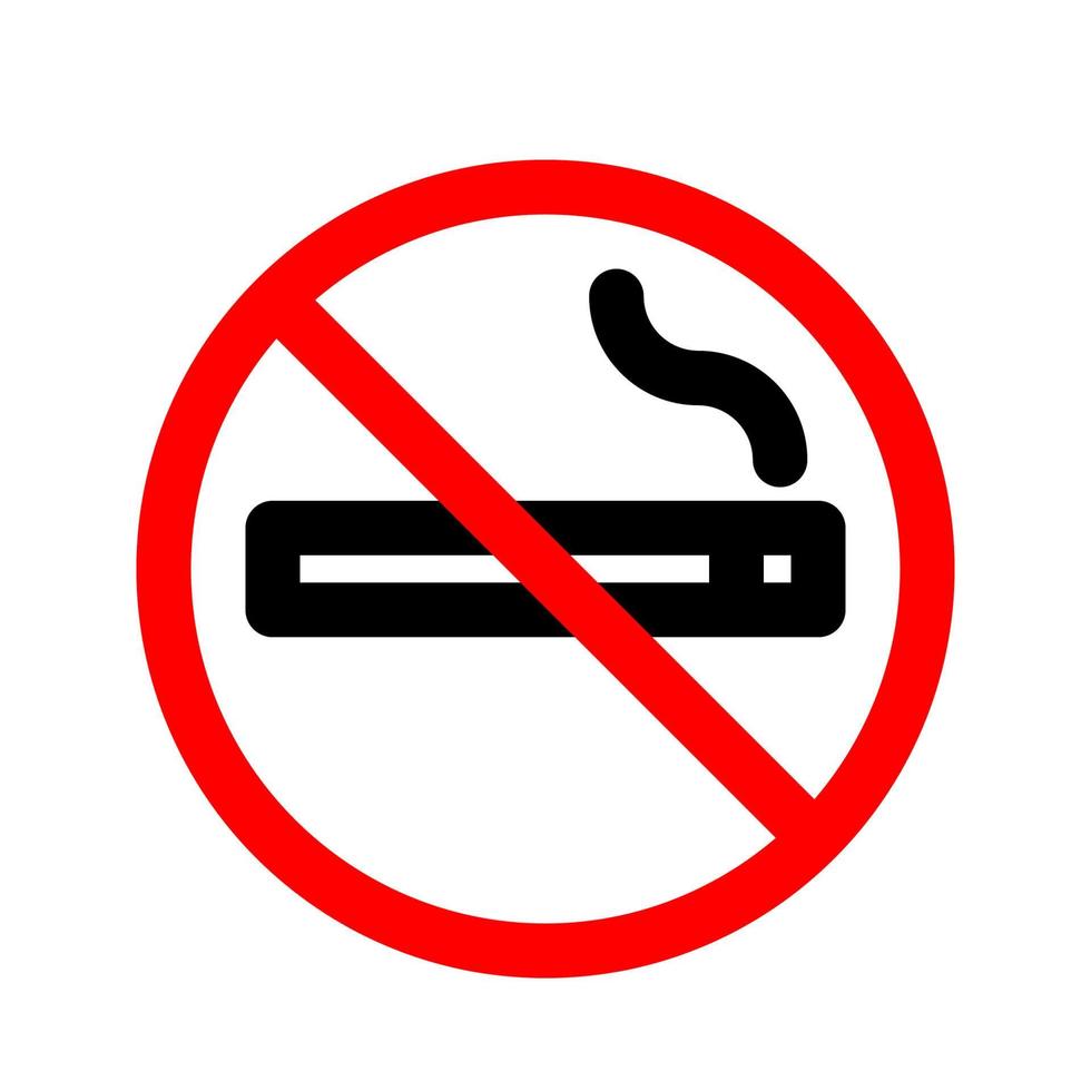 não fumar sinal proibido vetor