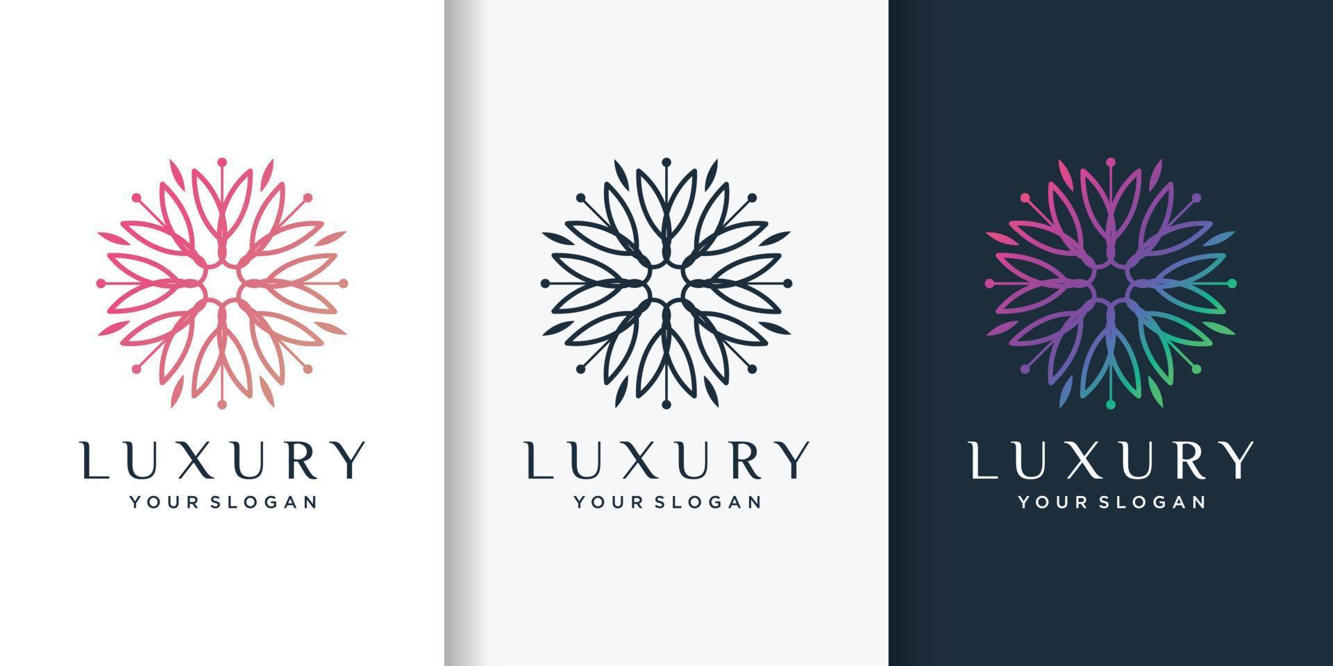 logotipo de beleza com conceito de luxo elegante, modelo de design, modelo de logotipo, logotipo, vetor premium