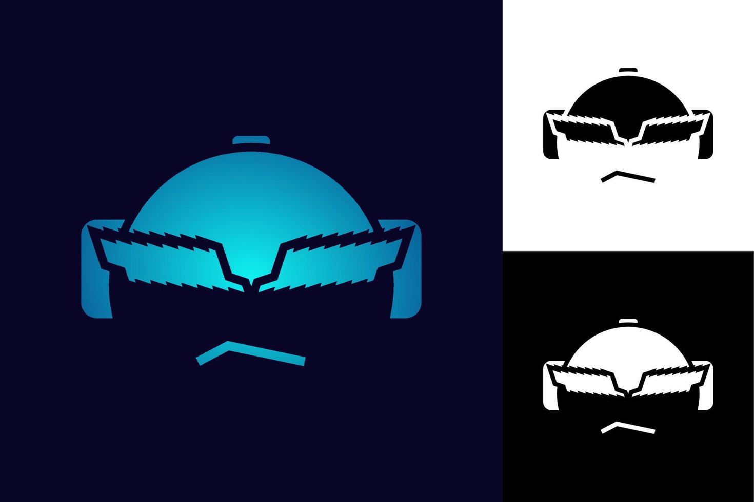 logotipo de realidade virtual vr vetor