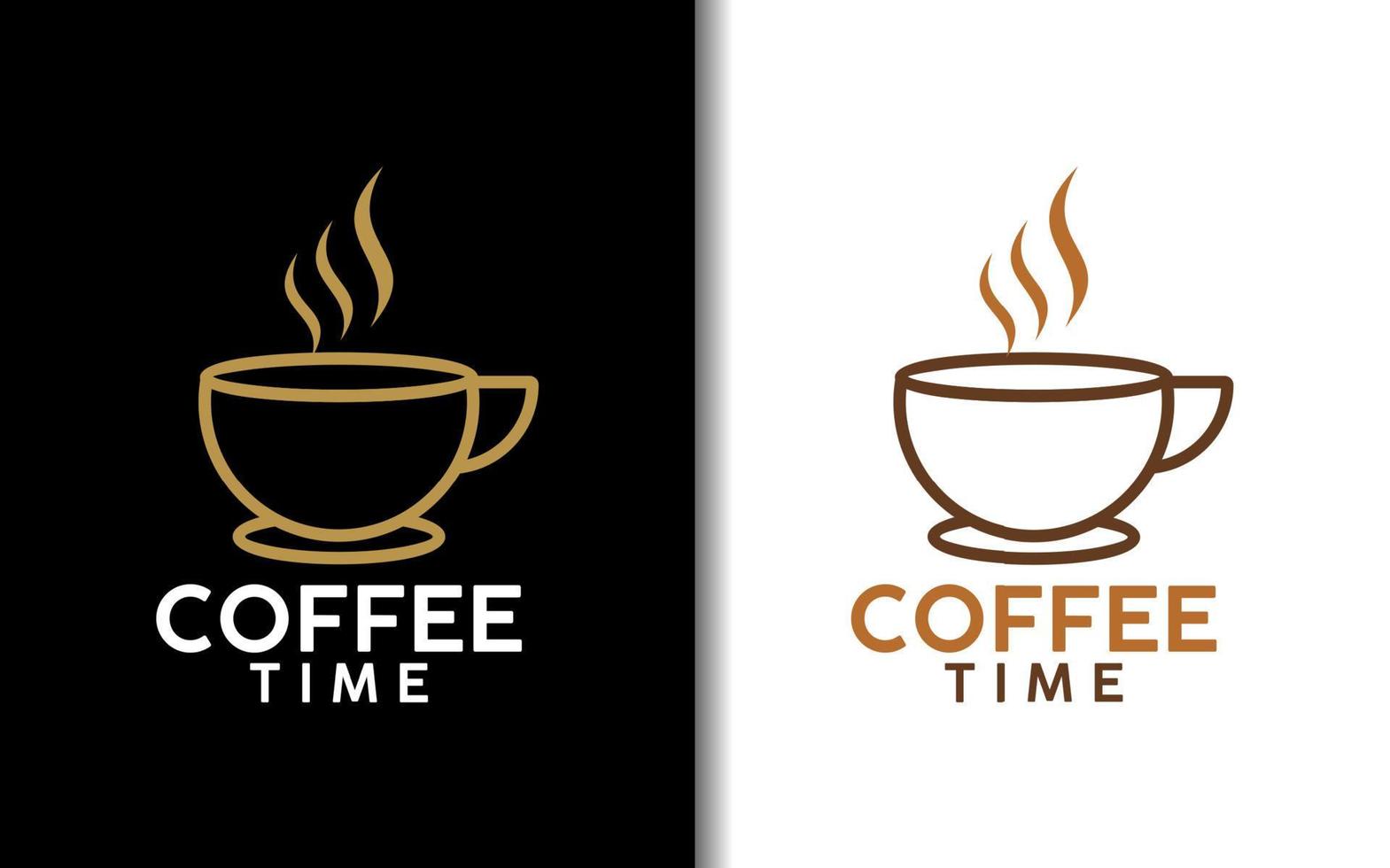 design elegante de logotipo de café e café vetor
