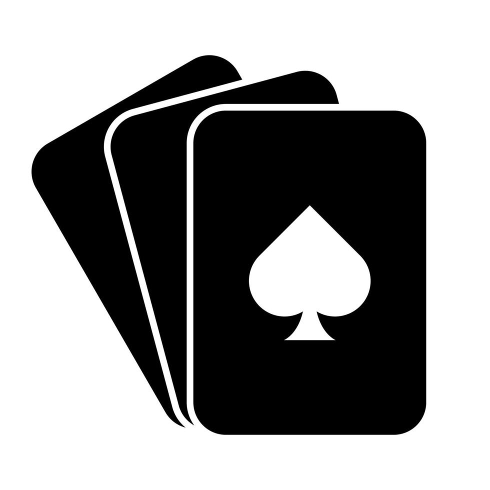 ícone de cartas de jogar. ilustração vetorial isolada no fundo branco vetor