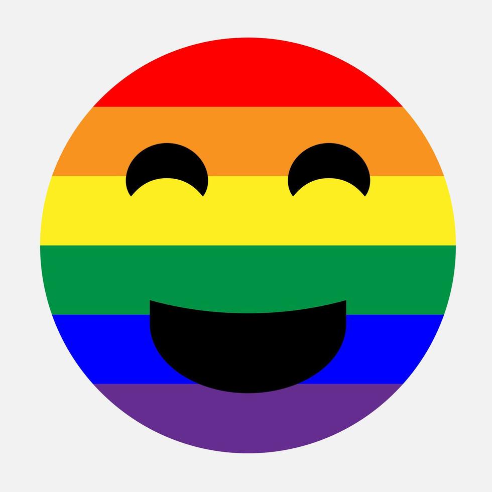 ilustração vetorial de emoji lgbt isolada no fundo branco vetor