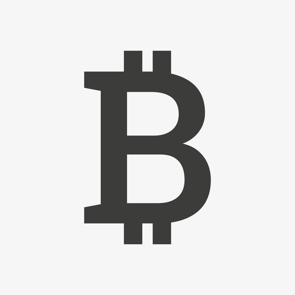 logotipo de vetor bitcoin. símbolo de moeda criptográfica