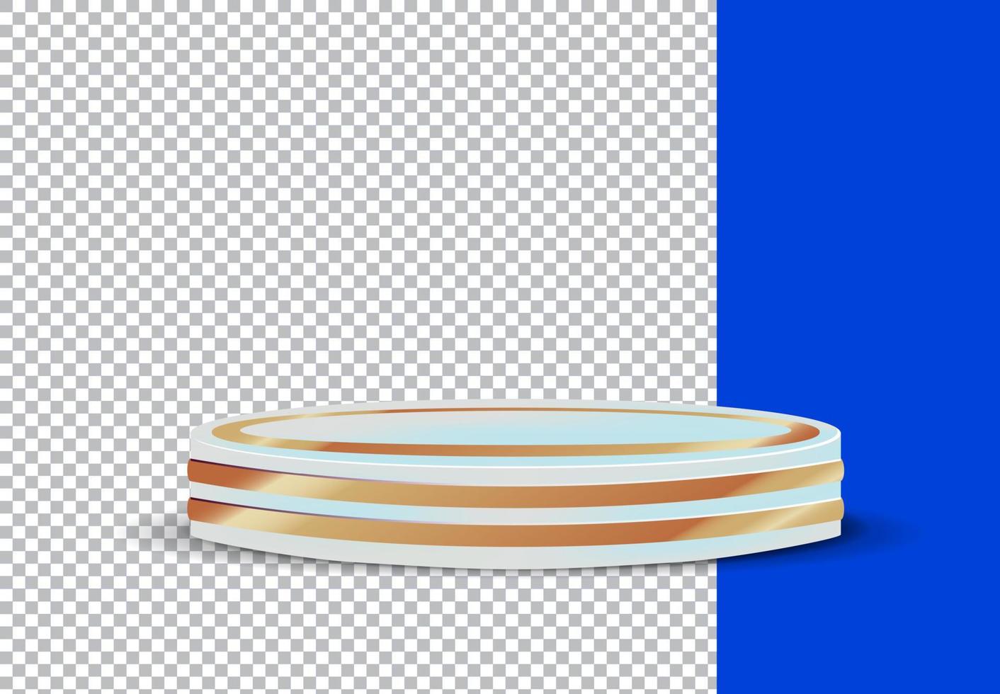 fundo vector 3d pódio de ouro transparente