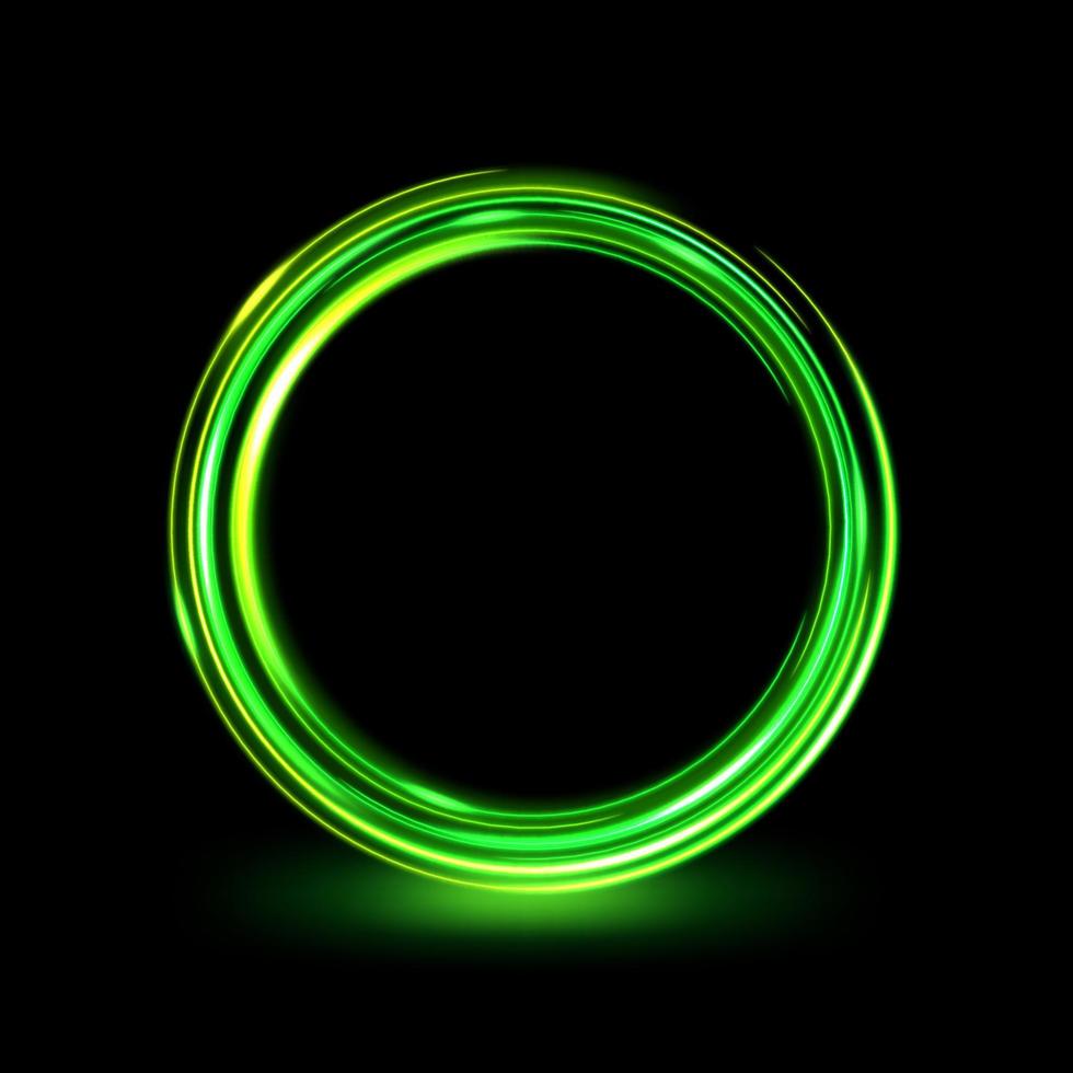 círculo brilhante abstrato, elegante anel de luz. ilustração vetorial vetor