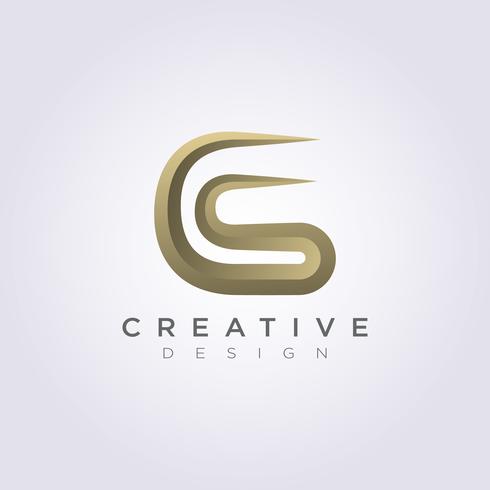 Letra CS luxo vetor ilustração Design Clipart símbolo logotipo modelo