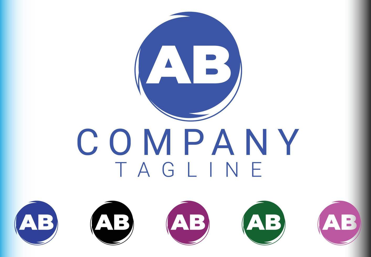 ab letter novo logotipo e design de ícone vetor