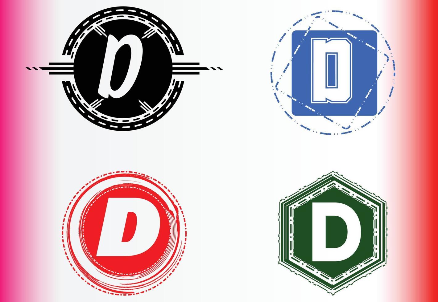 pacote de modelo de design de logotipo e ícone com letras vetor