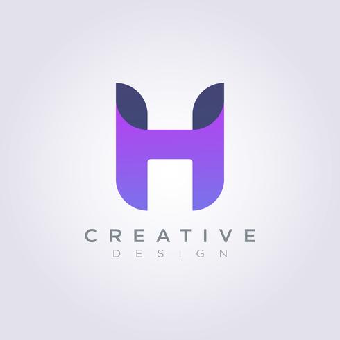 Letra H Vector Design de ilustração Clipart Template de logotipo de símbolo