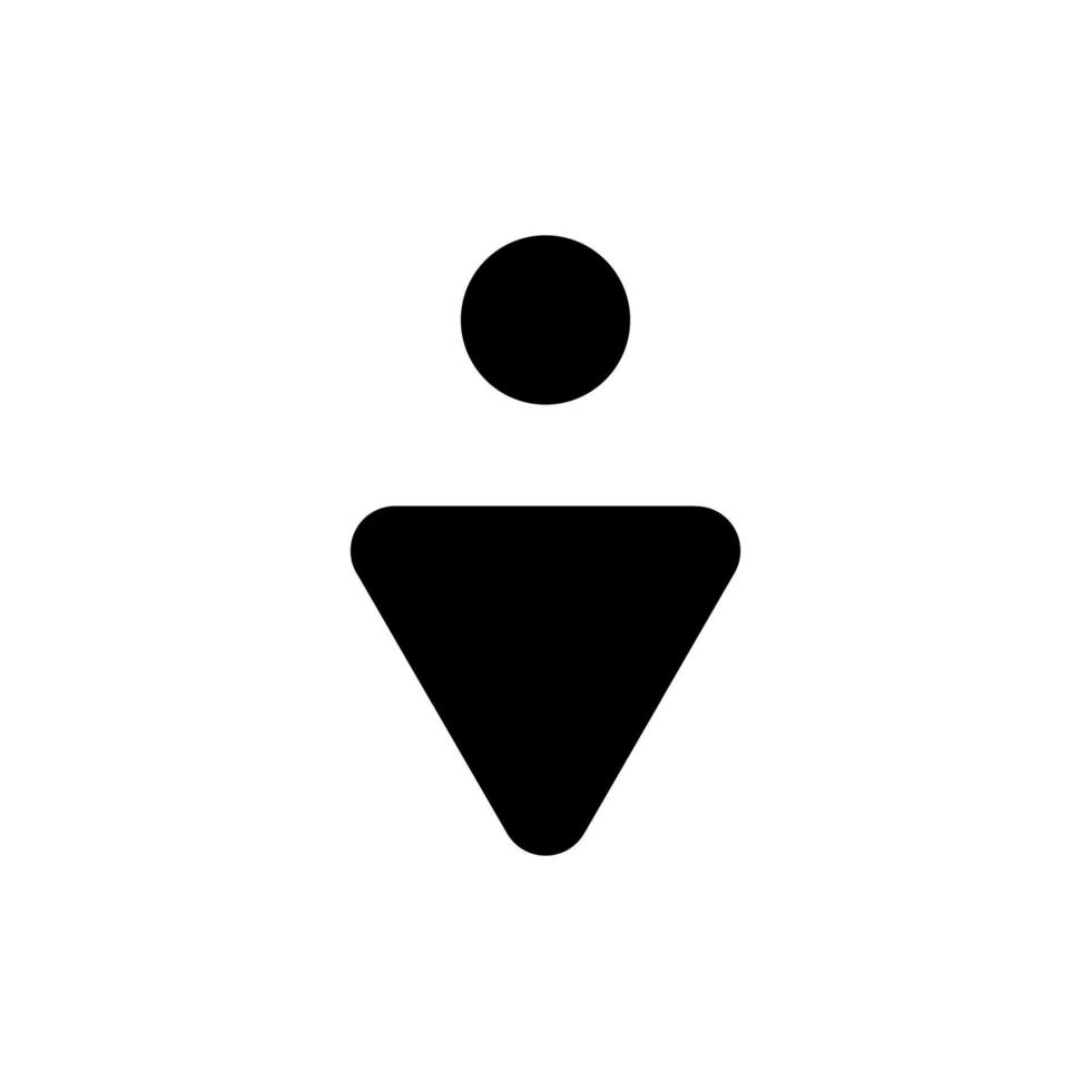 gênero, sinal, masculino, feminino, modelo de logotipo de ilustração vetorial de ícone sólido reto. adequado para muitos propósitos. vetor