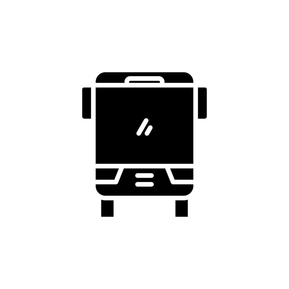 ônibus, autobus, público, modelo de logotipo de ilustração de vetor de ícone sólido de transporte. adequado para muitos propósitos.