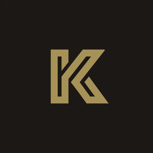 Modelo de conceito de design de logotipo de letra K luxo vetor