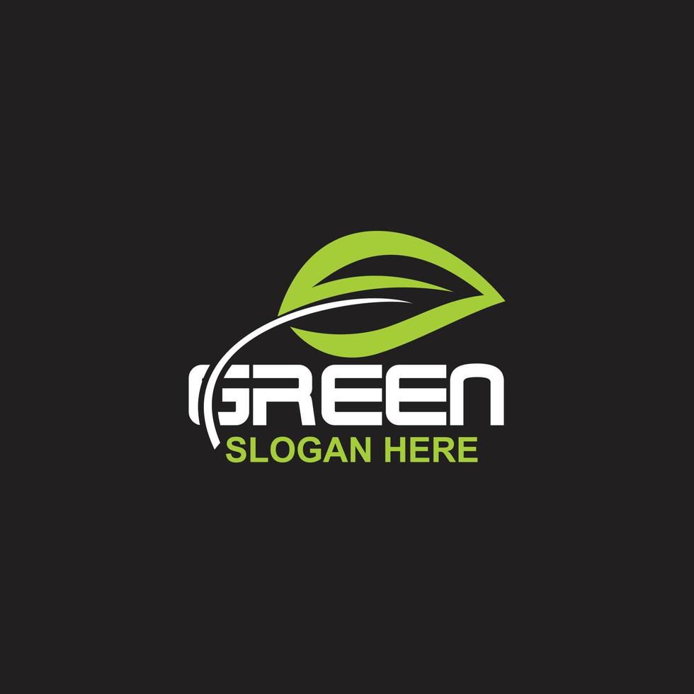 modelo de vetor de design de logotipo de produto natural. ícone de folha. logotipo verde