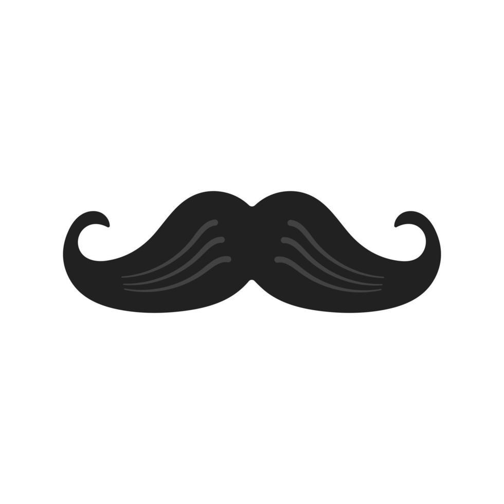 homem forte bigode estilo plano ícone sinal ilustração em vetor isolado fundo onwhite. símbolo do ícone plano de web pai ou pai vintage.