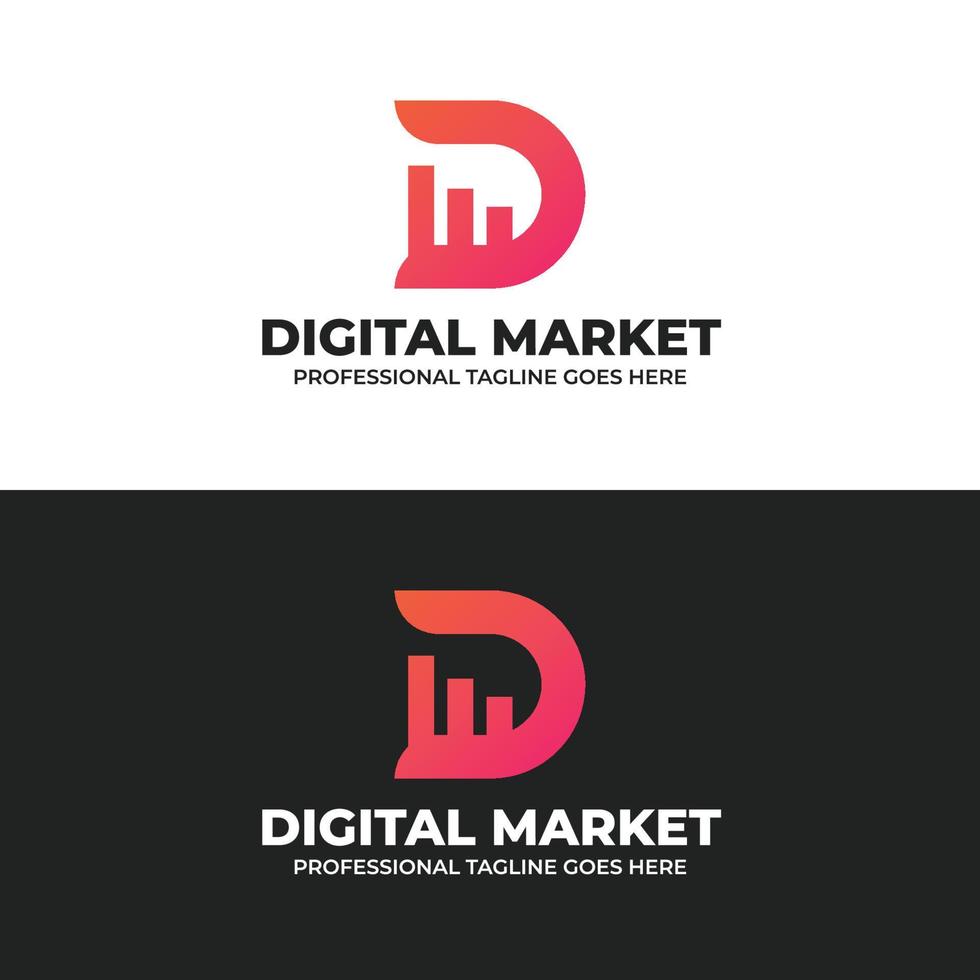 logotipo de marketing digital vetor