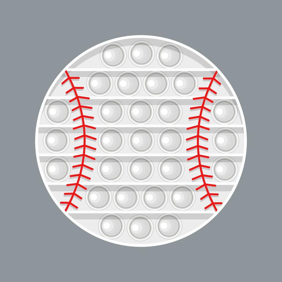 brinquedo antiestresse. beisebol. ilustração vetorial plana isolada vetor