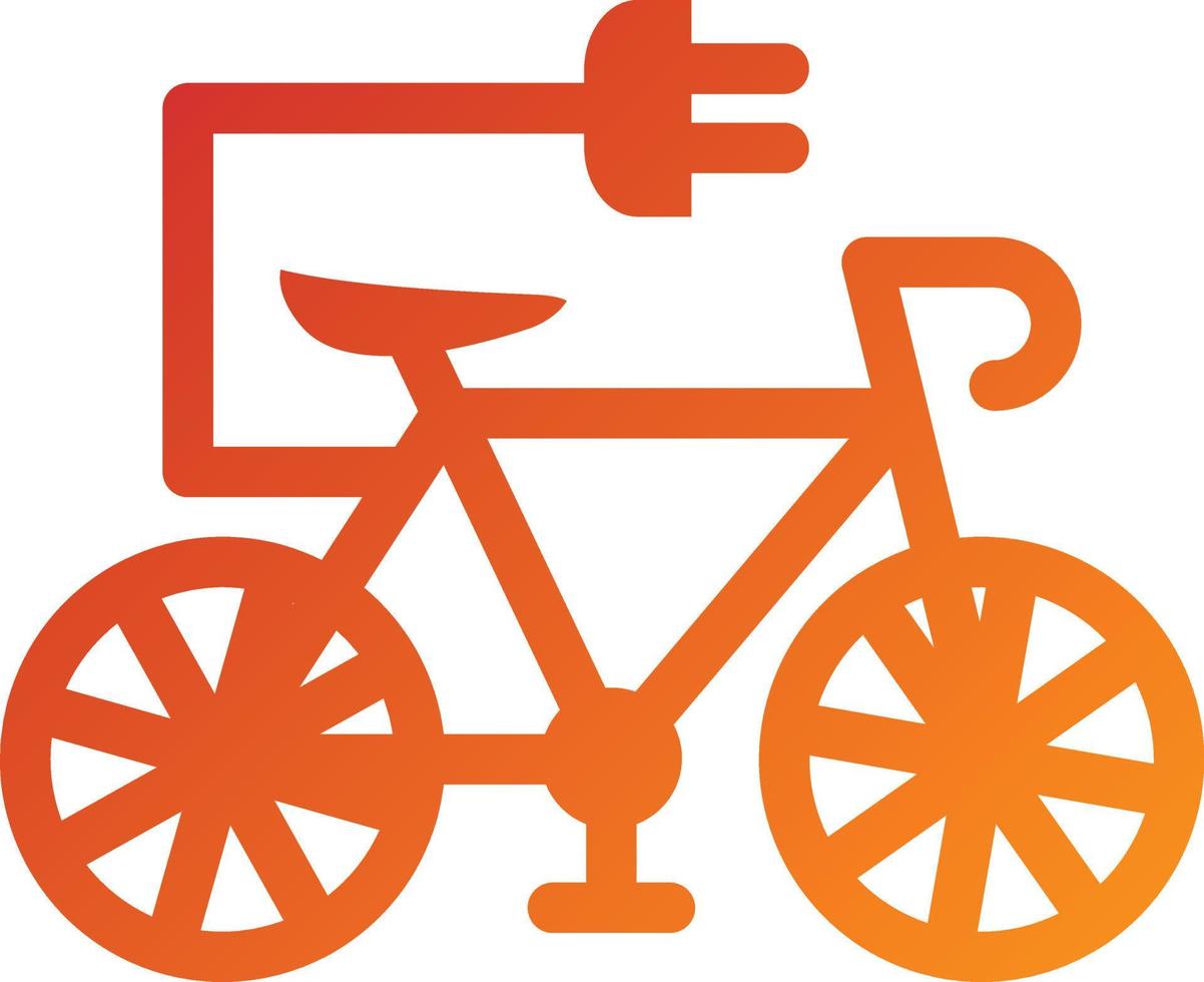 estilo de ícone de bicicleta elétrica vetor