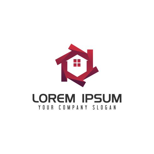 modelo de conceito de design de logotipo imobiliário moderno vetor