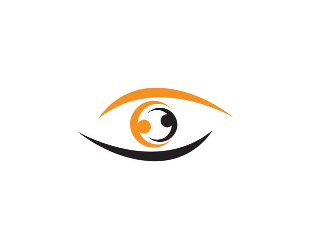 Logotipo de cuidados com os olhos e vetor de modelo de símbolos