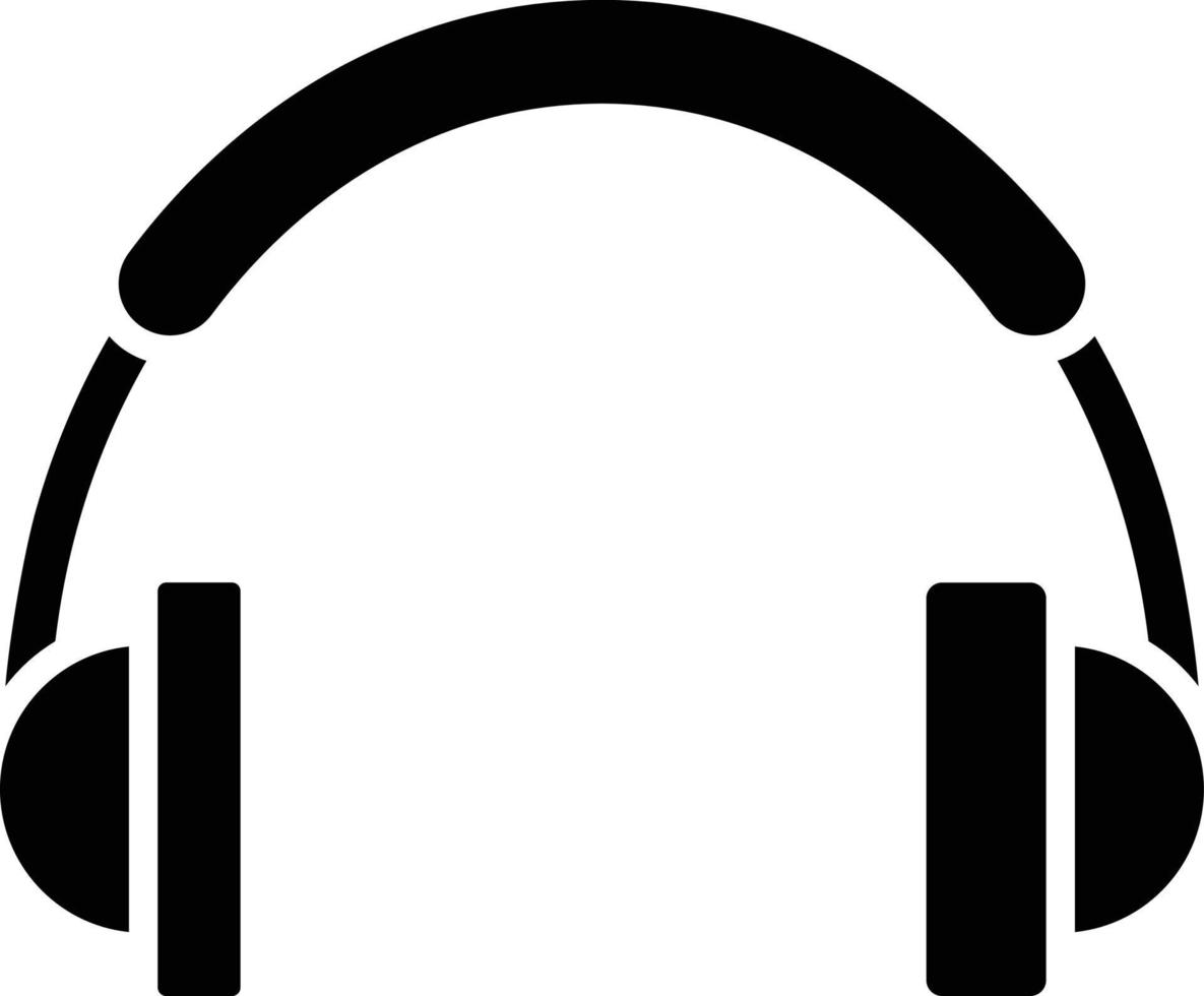 estilo de ícone de fones de ouvido vetor