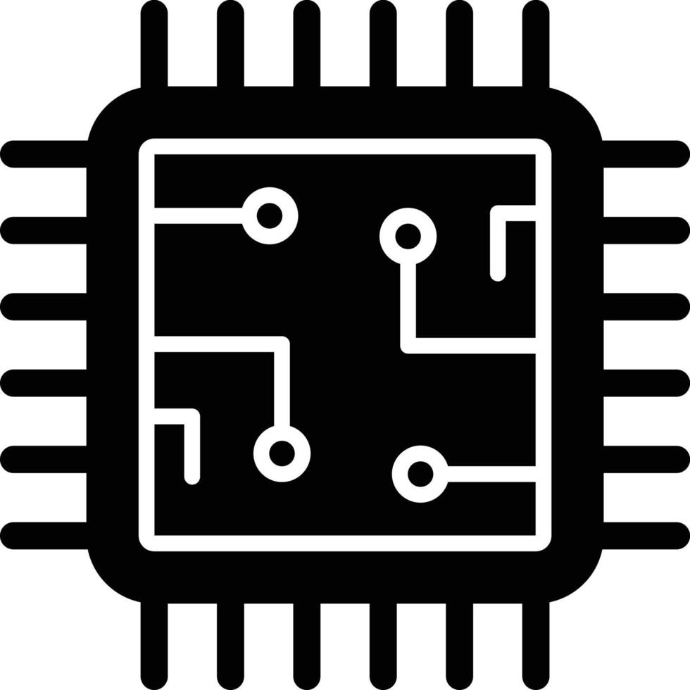 estilo de ícone do processador vetor