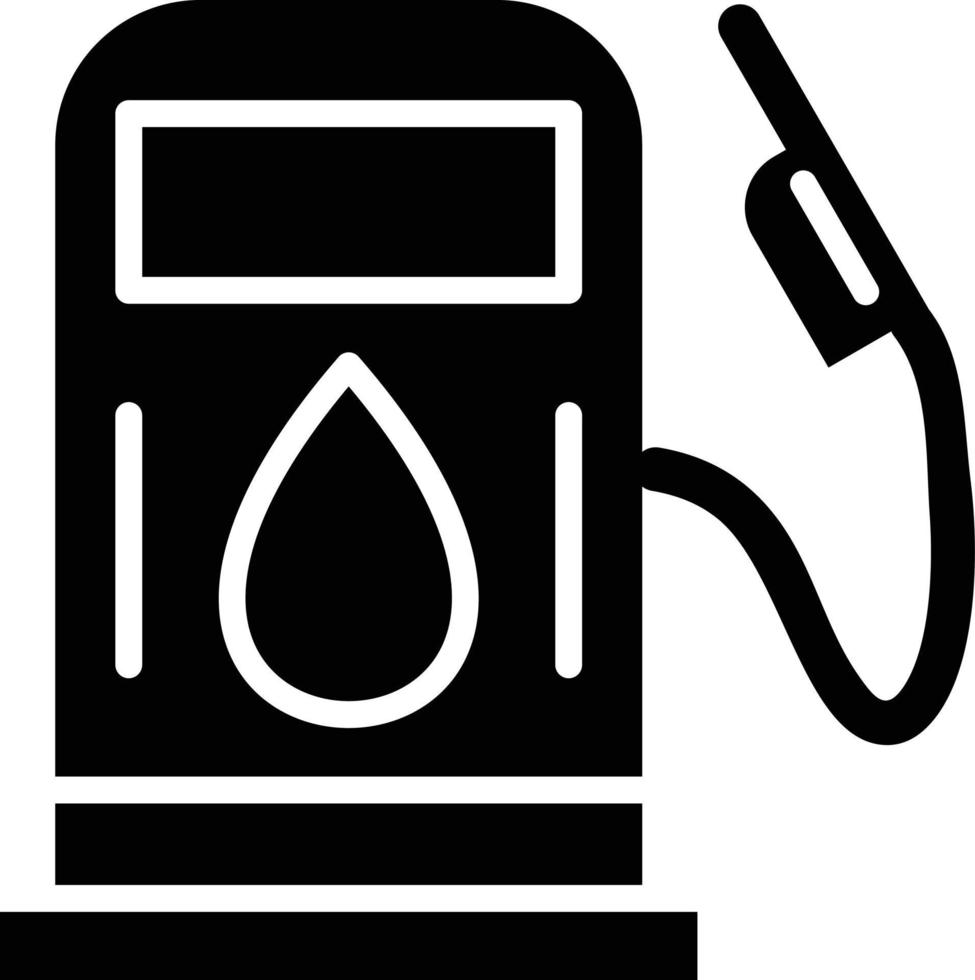 estilo de ícone de posto de gasolina vetor