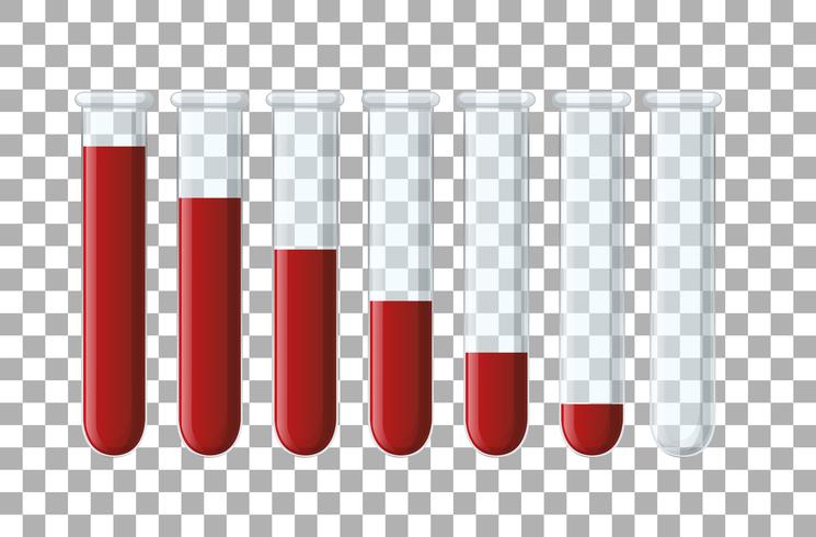 Conjunto de tubos de coleta de sangue vetor