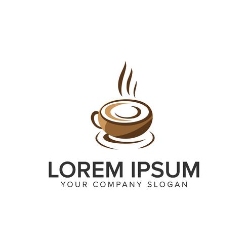 modelo de conceito de design de logotipo de café. vetor totalmente editável