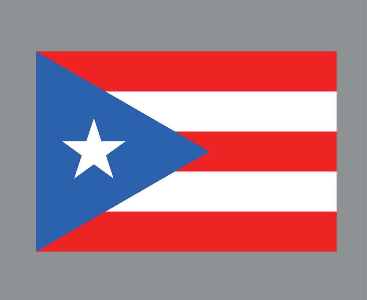 porto rico bandeira nacional américa do norte emblema símbolo ícone ilustração vetorial elemento de design abstrato vetor