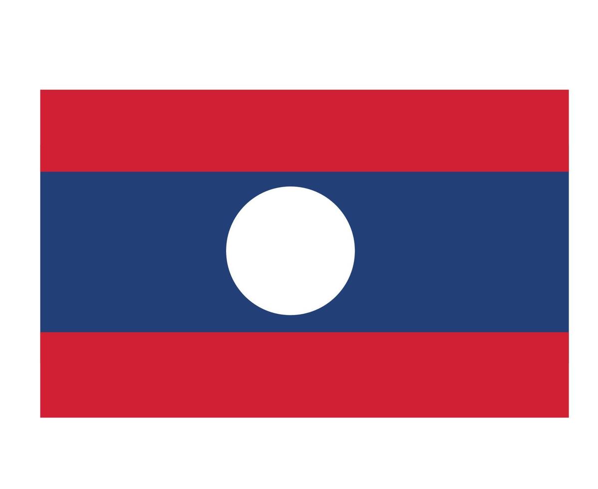 laos bandeira nacional ásia emblema símbolo ícone ilustração vetorial elemento de design abstrato vetor