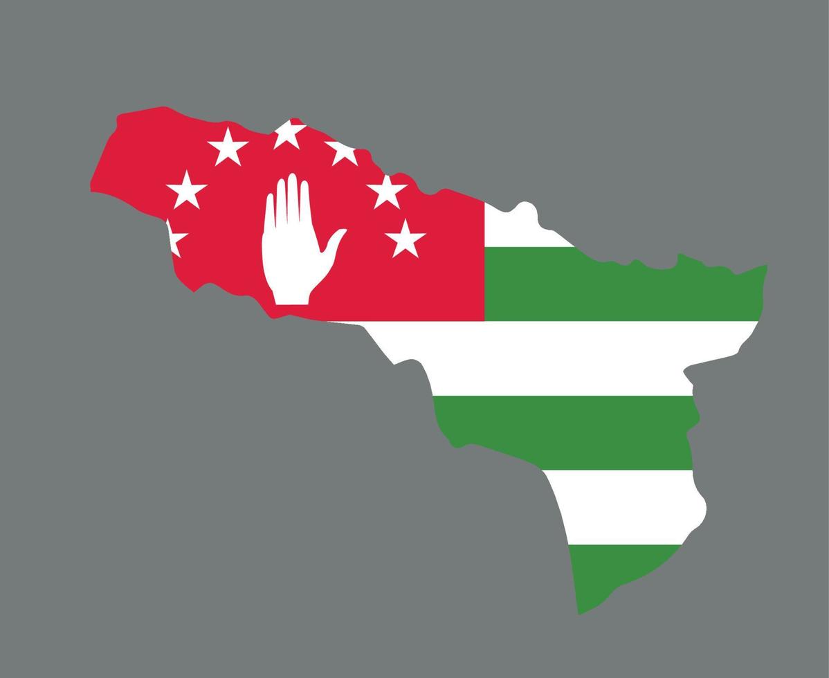 abkhazia bandeira nacional ásia emblema mapa ícone ilustração vetorial elemento de design abstrato vetor