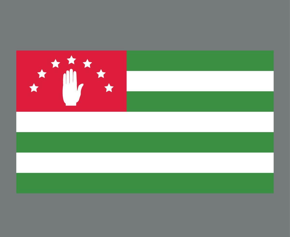 abkhazia bandeira nacional ásia emblema símbolo ícone ilustração vetorial elemento de design abstrato vetor