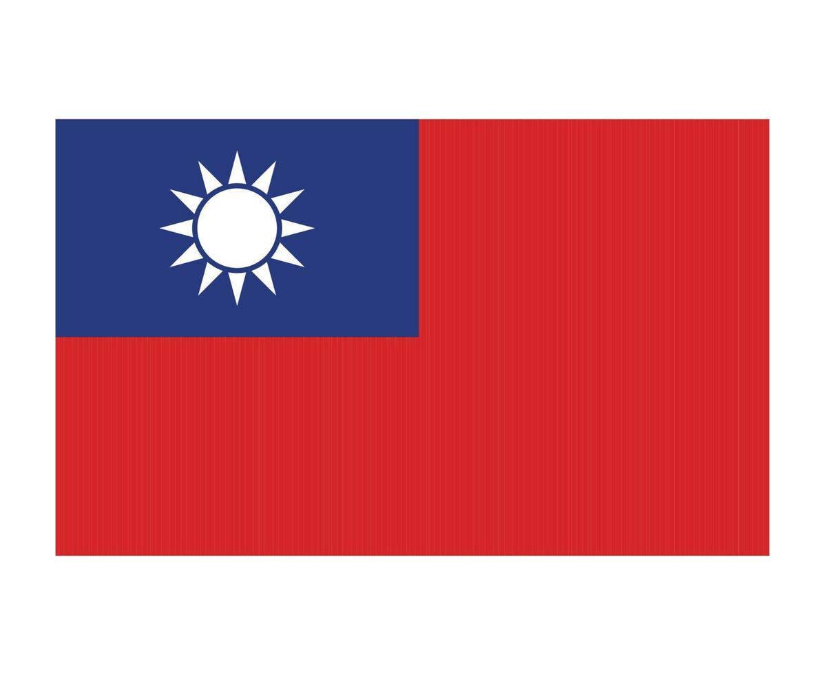 taiwan bandeira nacional ásia emblema símbolo ícone ilustração vetorial elemento de design abstrato vetor