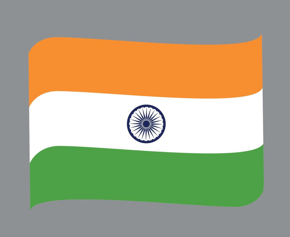 índia bandeira nacional ásia emblema fita ícone ilustração vetorial elemento de design abstrato vetor