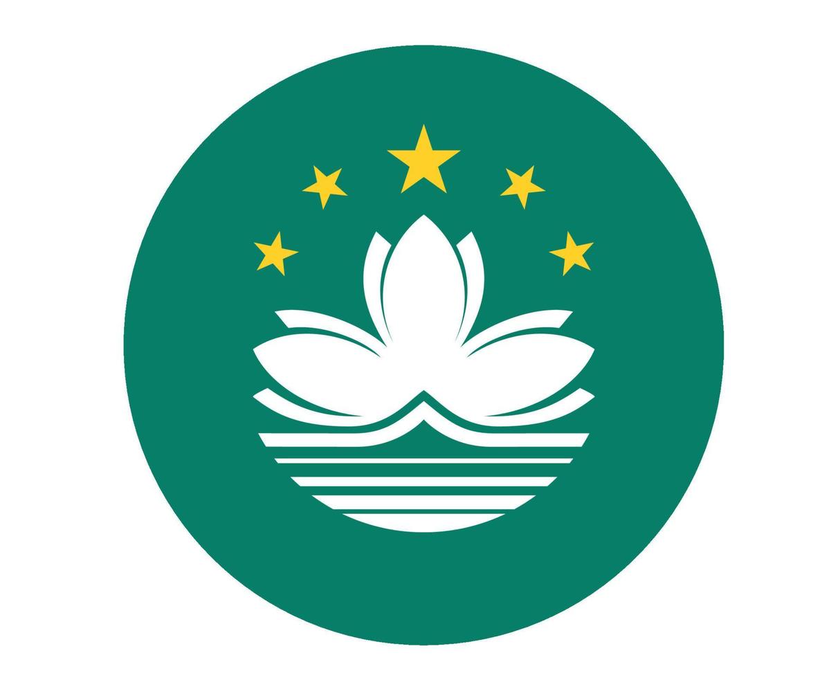 bandeira de macau emblema nacional da ásia ícone ilustração vetorial elemento de design abstrato vetor