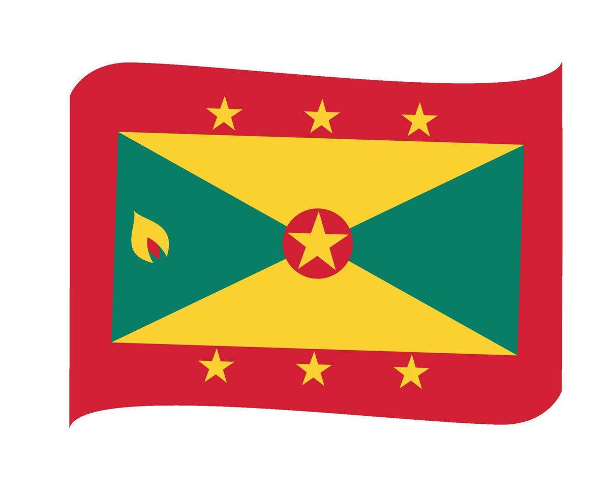 bandeira de granada nacional américa do norte emblema fita ícone ilustração vetorial elemento de design abstrato vetor