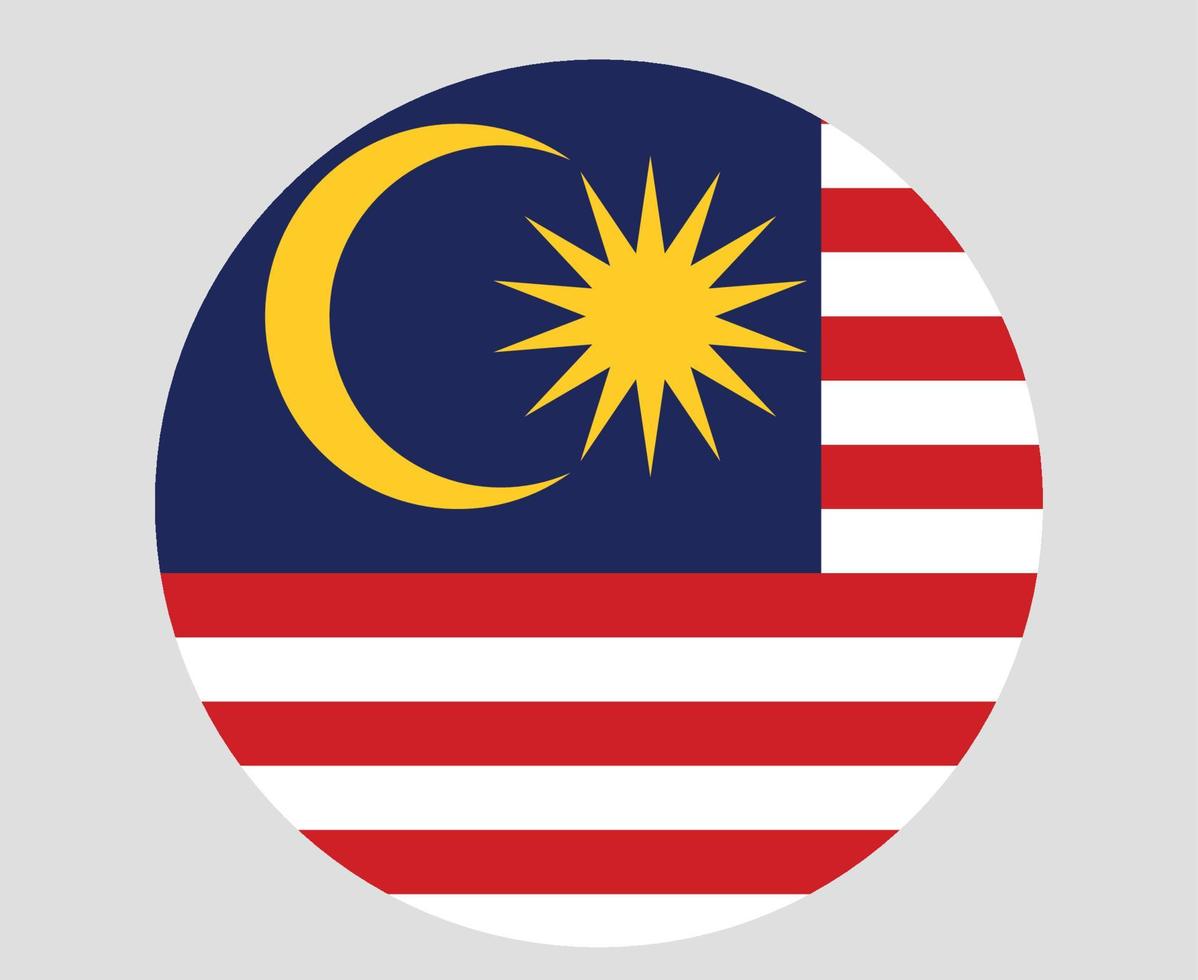 bandeira da malásia emblema da ásia nacional ícone ilustração vetorial elemento de design abstrato vetor
