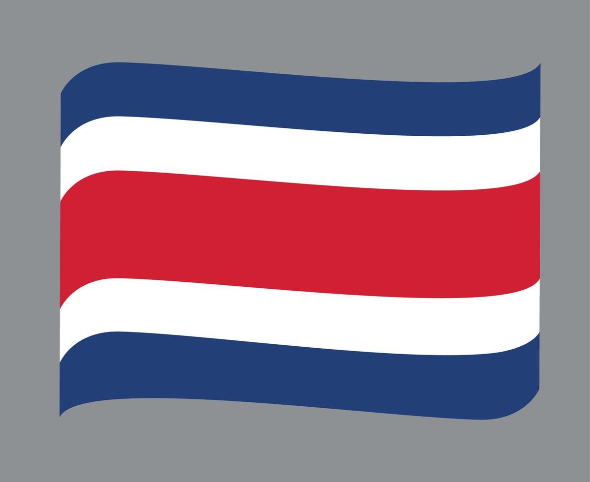 costa rica bandeira nacional américa do norte emblema fita ícone ilustração vetorial elemento de design abstrato vetor