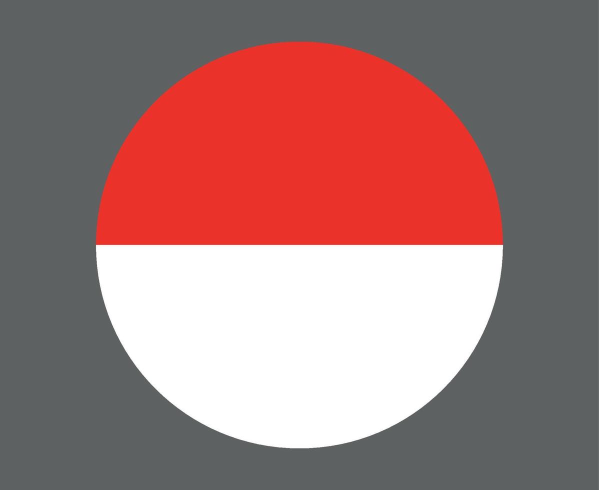 bandeira da indonésia emblema da ásia nacional ícone ilustração vetorial elemento de design abstrato vetor