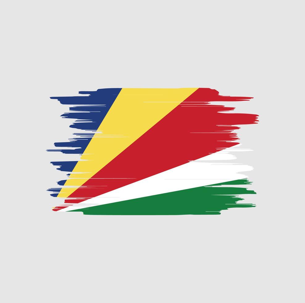 pinceladas de bandeira de seychelles vetor