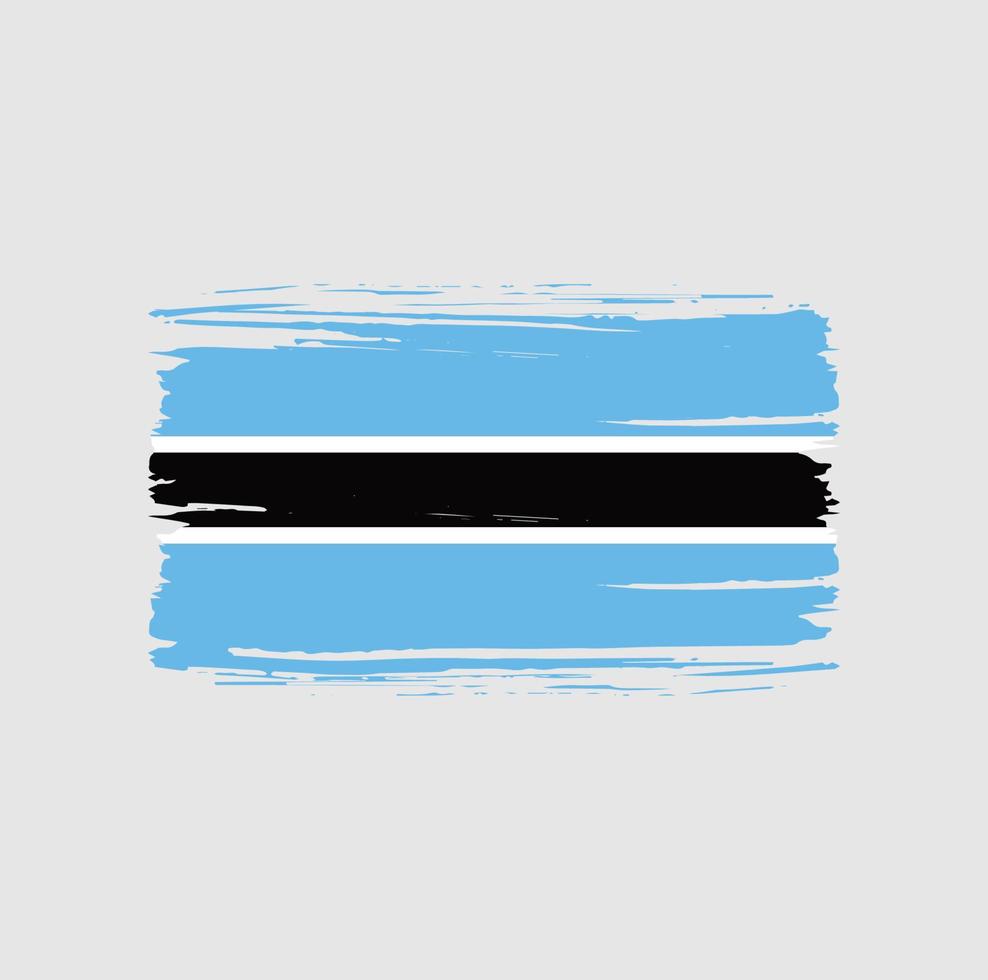 pincelada de bandeira do botswana. bandeira nacional vetor