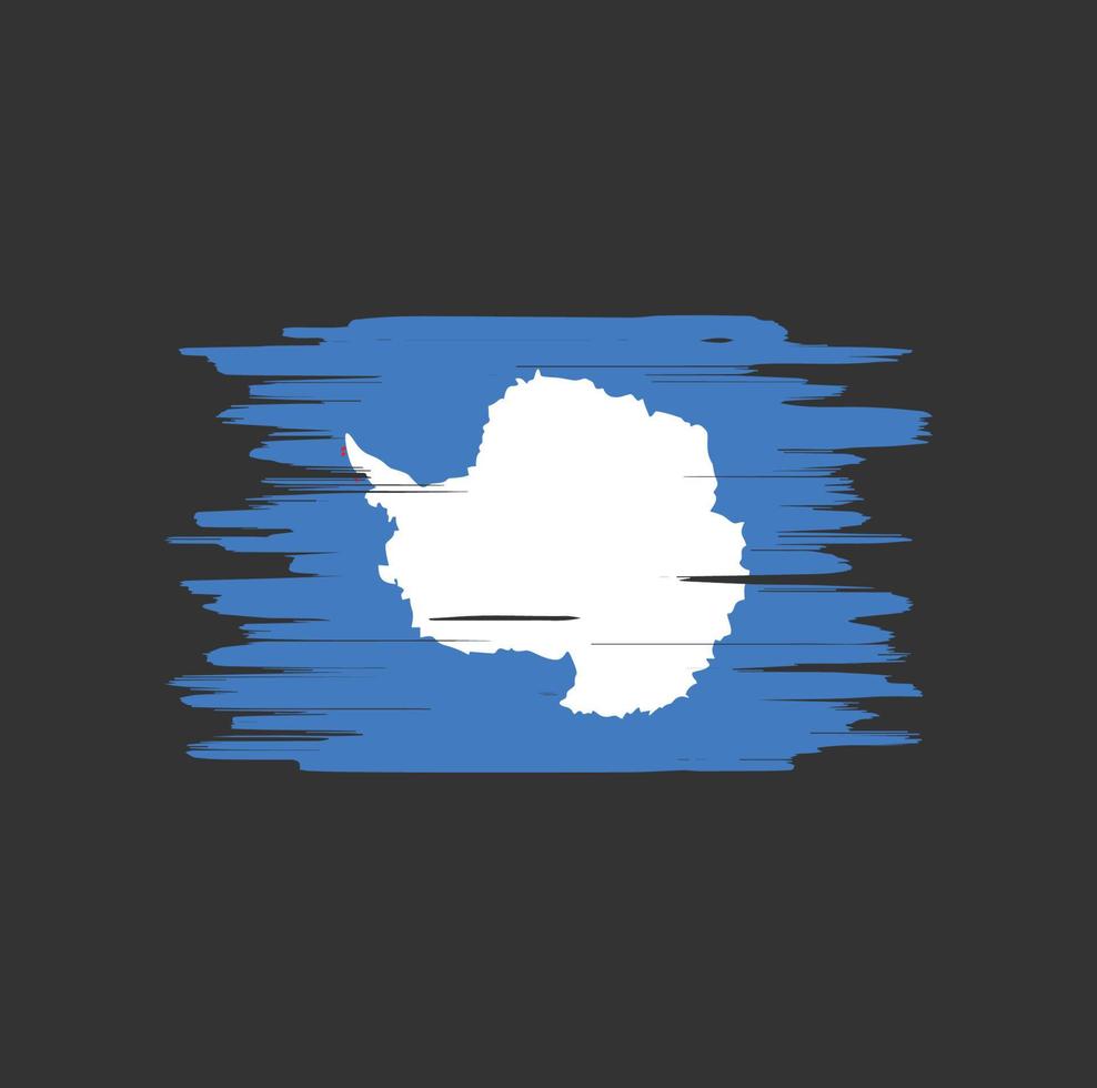 pinceladas de bandeira da Antártida vetor