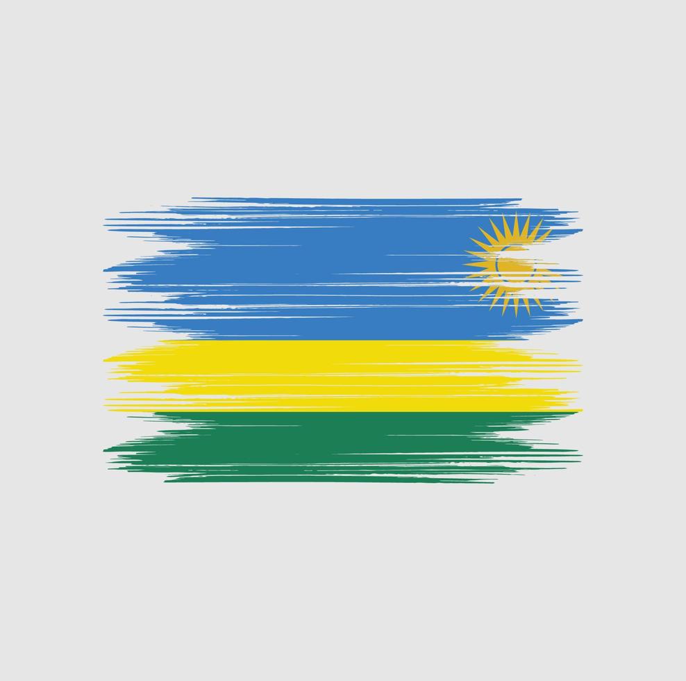 escova de bandeira de ruanda vetor