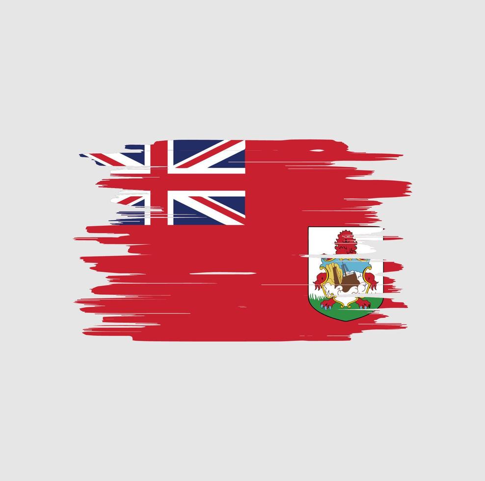 pinceladas de bandeira das bermudas vetor