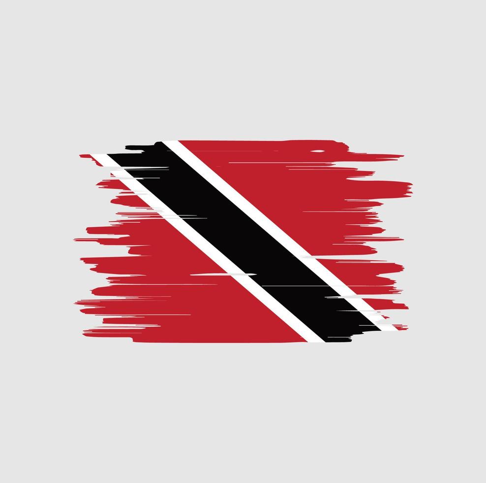 pinceladas de bandeira de trinidad e tobago vetor