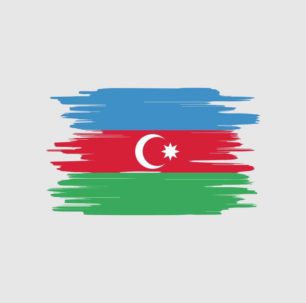 pinceladas de bandeira do azerbaijão vetor