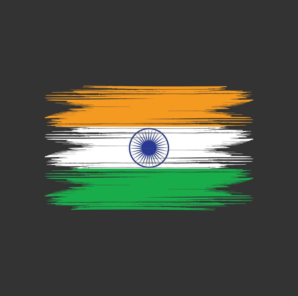 escova de bandeira da índia vetor