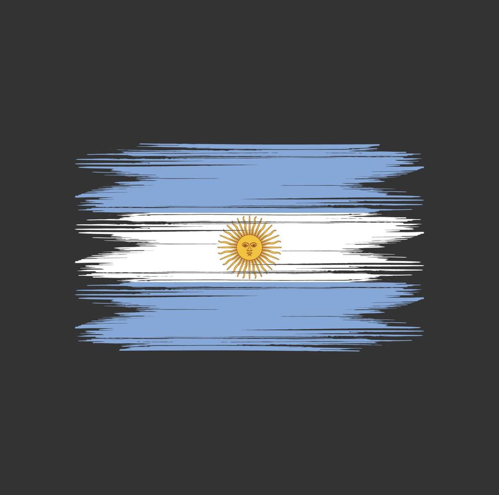 escova da bandeira da argentina vetor