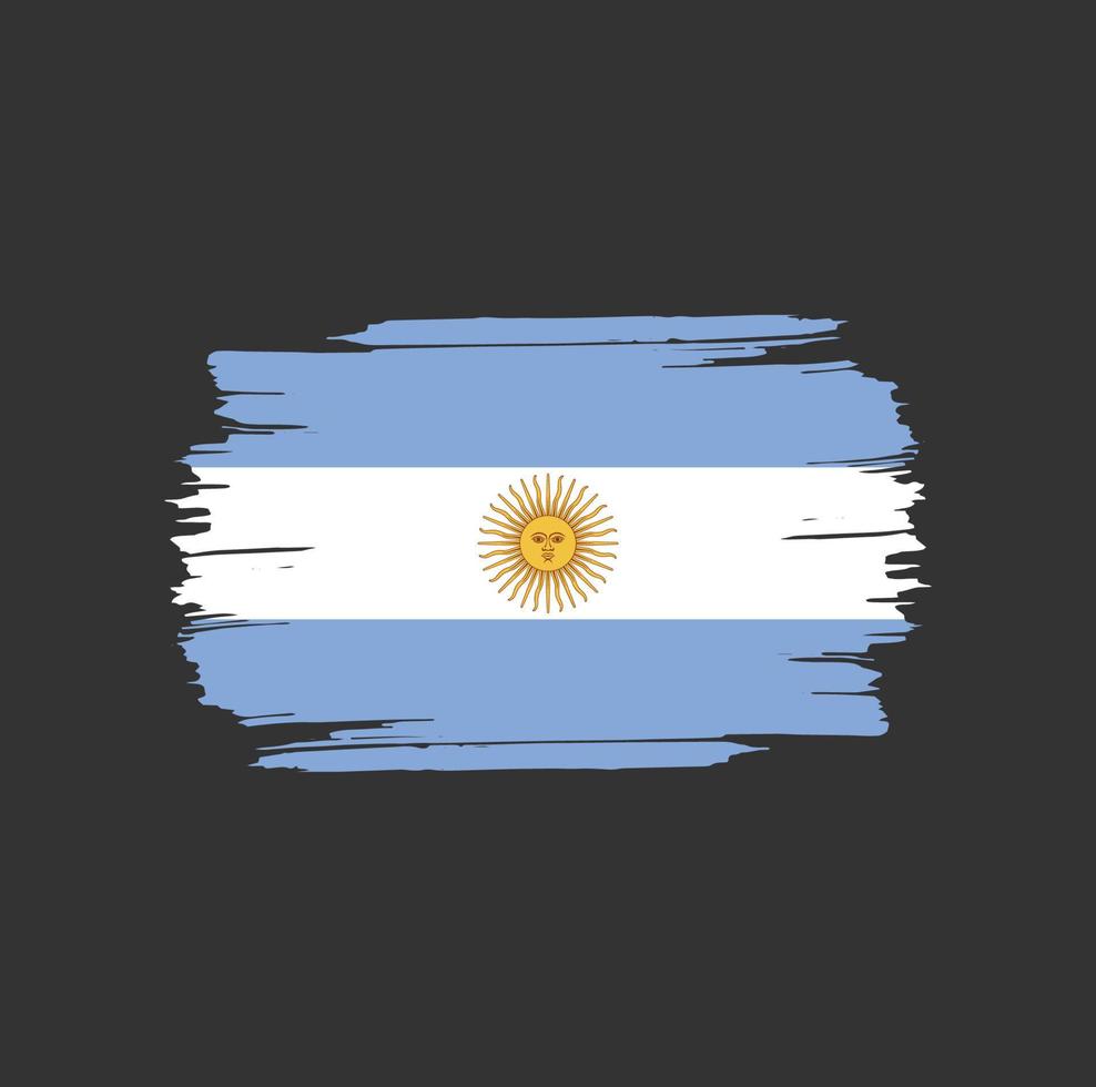 pinceladas de bandeira argentina. bandeira nacional do país vetor