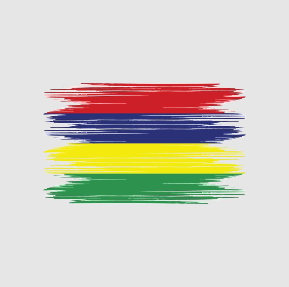 escova de bandeira da maurícia vetor